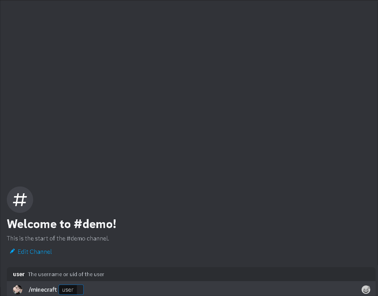 Demo of minecraft command