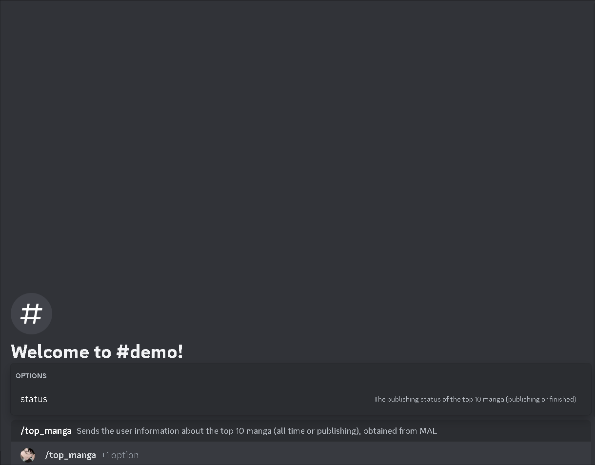 Demo of top-manga command