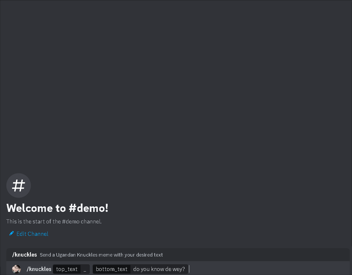 Demo of knuckles command