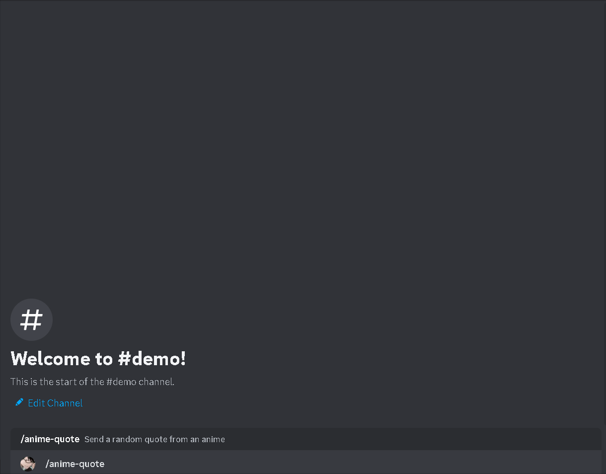 Demo of anime-quote command