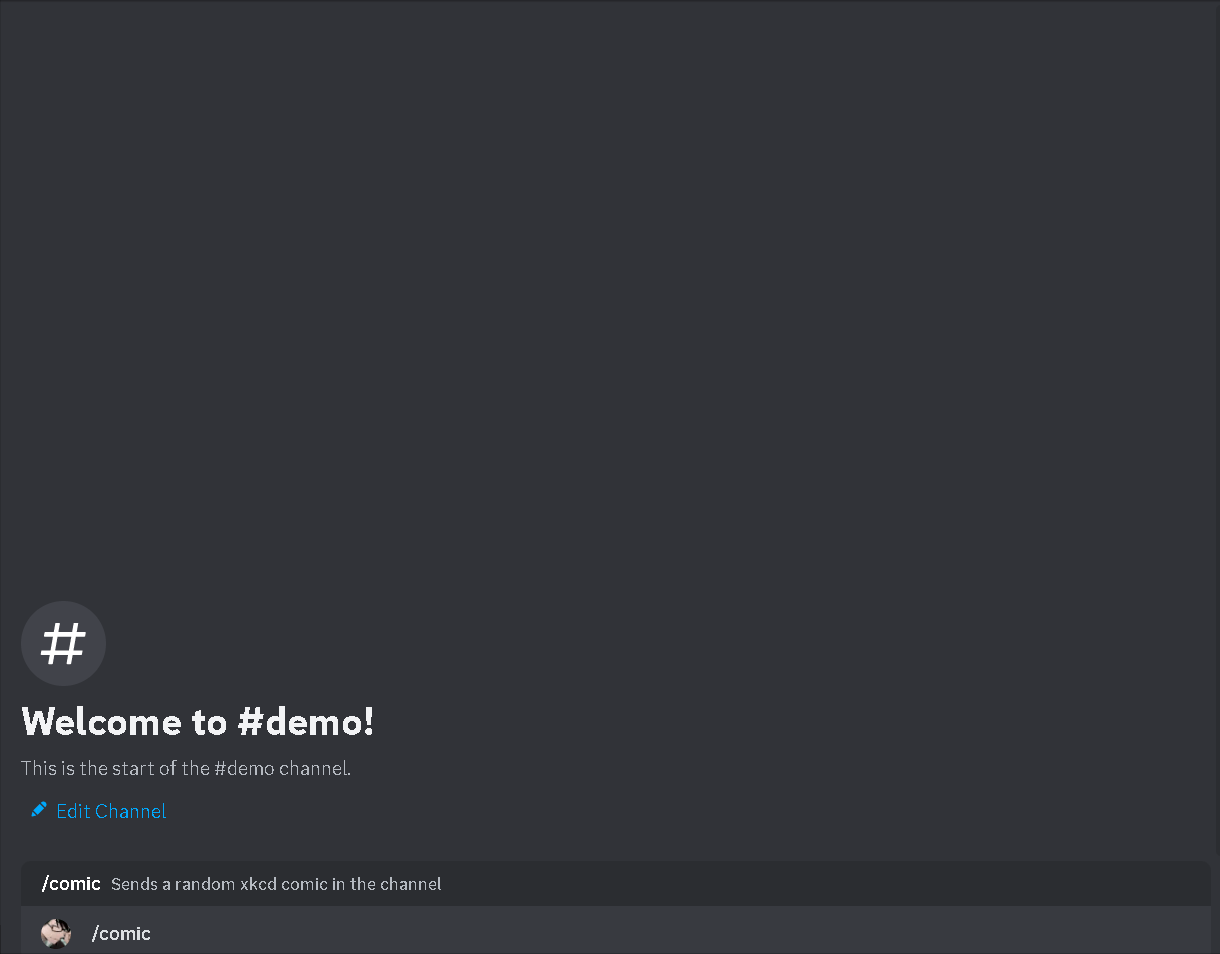 Demo of comic command