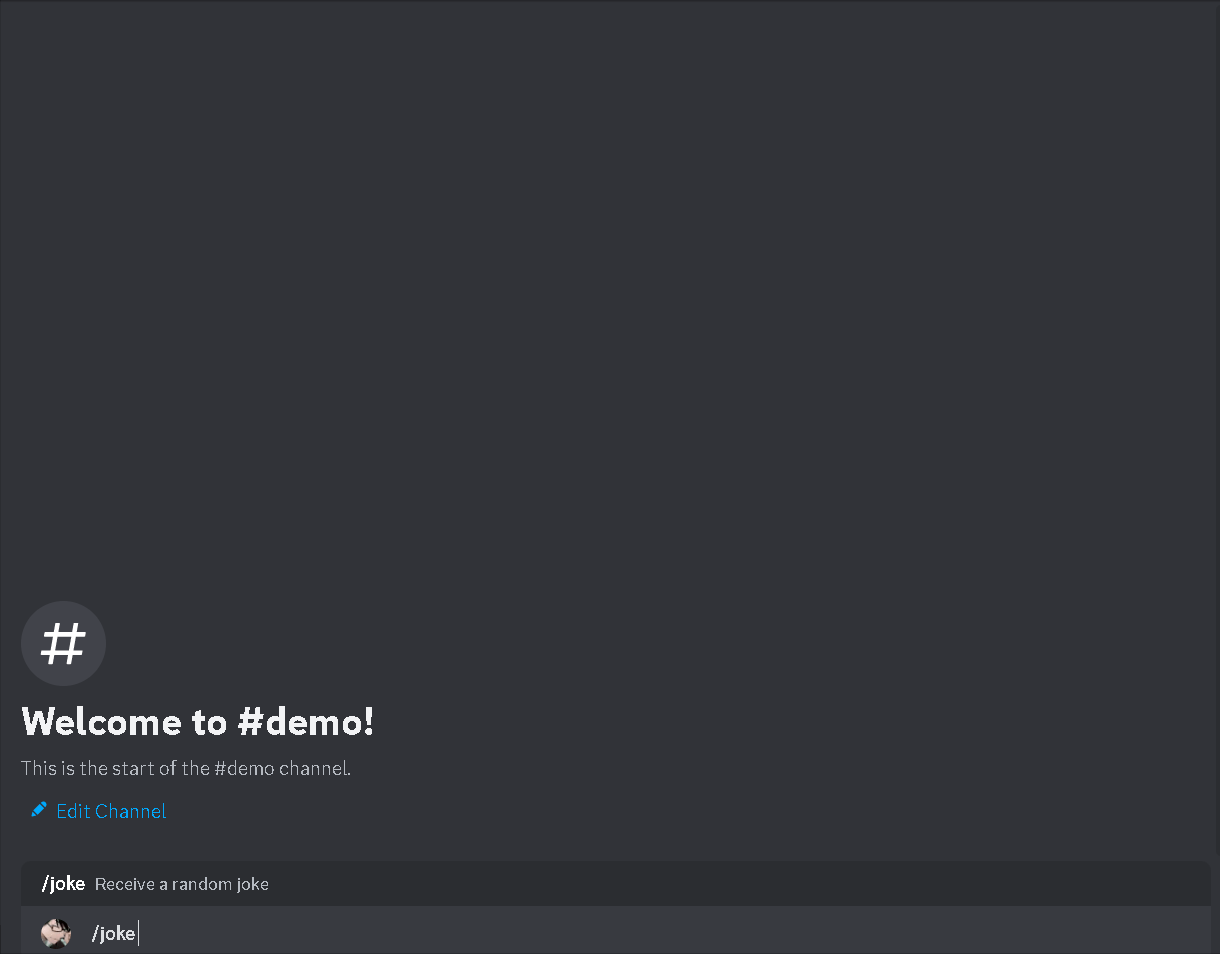 Demo of joke command