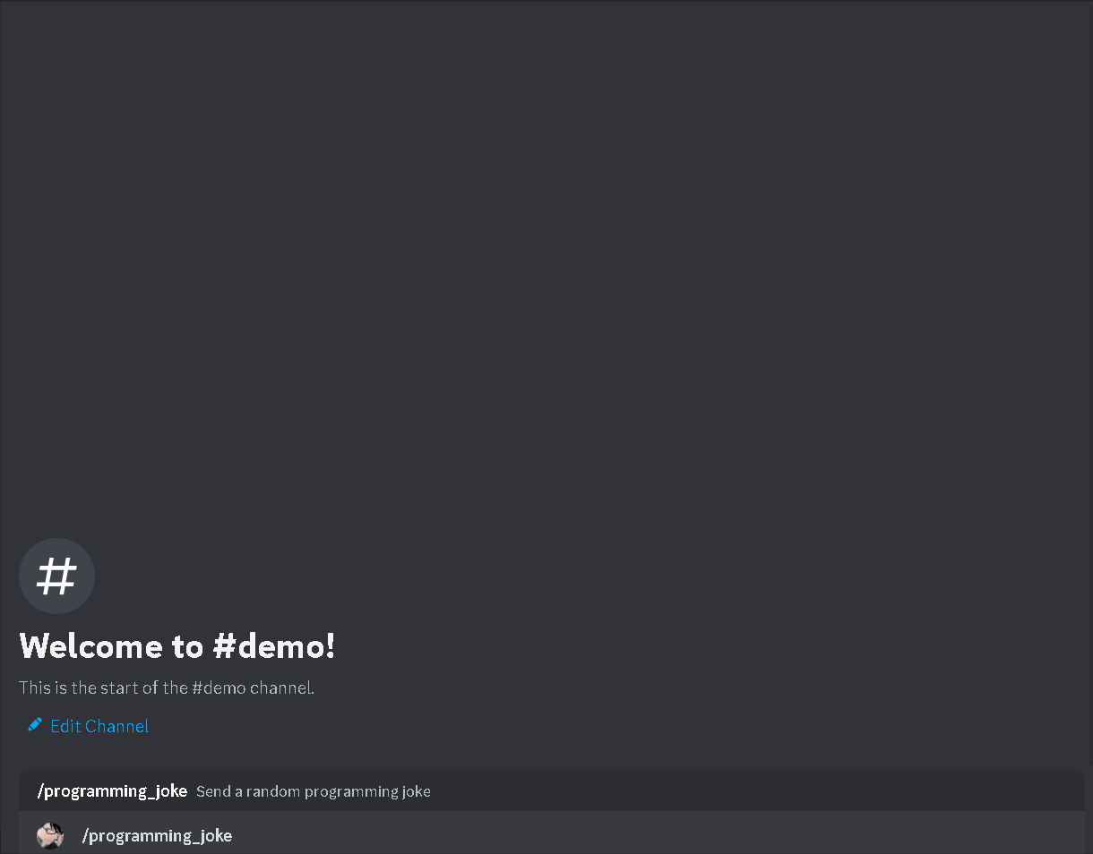 Demo of programming-joke command