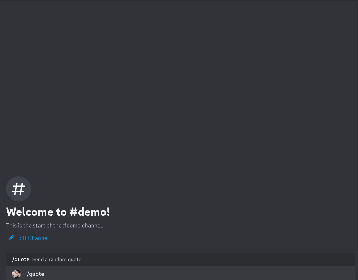 Demo of quote command