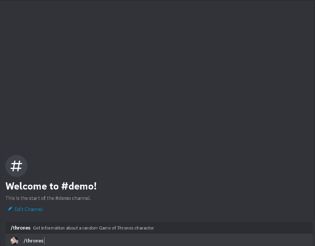 Demo of thrones command