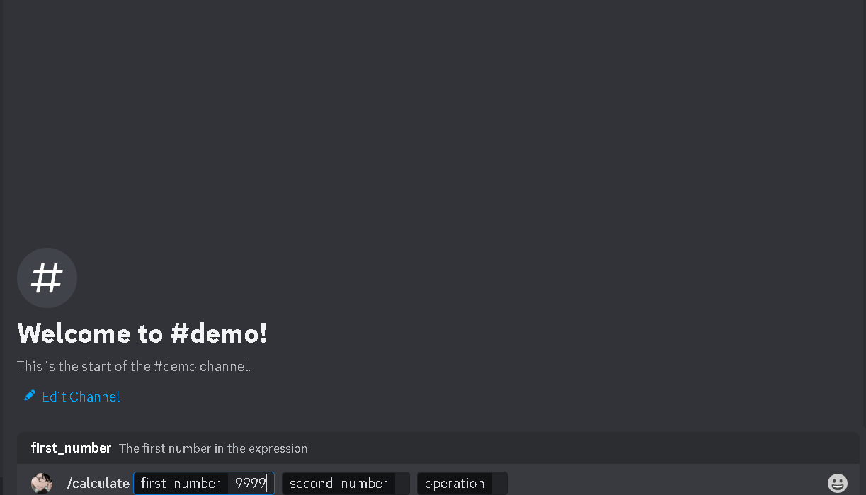 Demo of calculate command